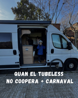 Comença amb la idea “ràpida” de canviar el líquid tubeless de la bici… i acaba sent una prova de paciència.
Perds els nervis, ho tornes a intentar, i al final… segueix perdent per algun lloc. No hi ha manera.

Però després arriba el que realment importa:
pump track per al Jan i carnaval a la tarda.

A vegades les coses no surten com vols.
I sí… fa ràbia.
Però també t’ensenya una cosa: hi ha dies que no es poden arreglar, només viure’ls.

#dissabte #bici #tubeless #ciclisme #enfurgomolamés